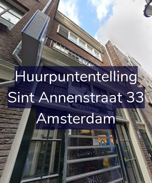 Foto gevel Huurpuntentelling voor Sint Annenstraat 33, Amsterdam