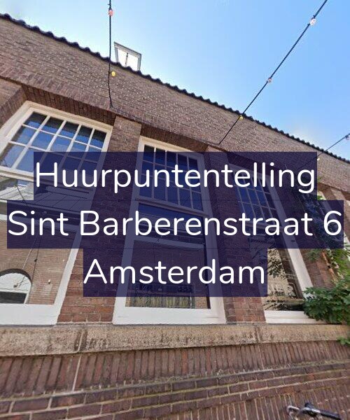 Foto gevel Huurpuntentelling voor Sint Barberenstraat 6, Amsterdam