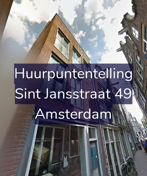 Foto gevel Huurpuntentelling voor Sint Jansstraat 49, Amsterdam