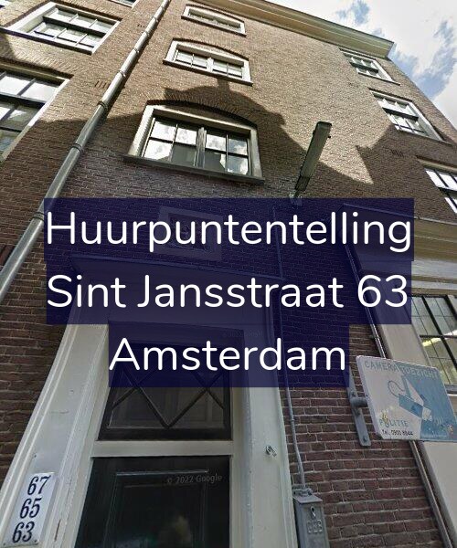 Foto gevel Huurpuntentelling voor Sint Jansstraat 63, Amsterdam