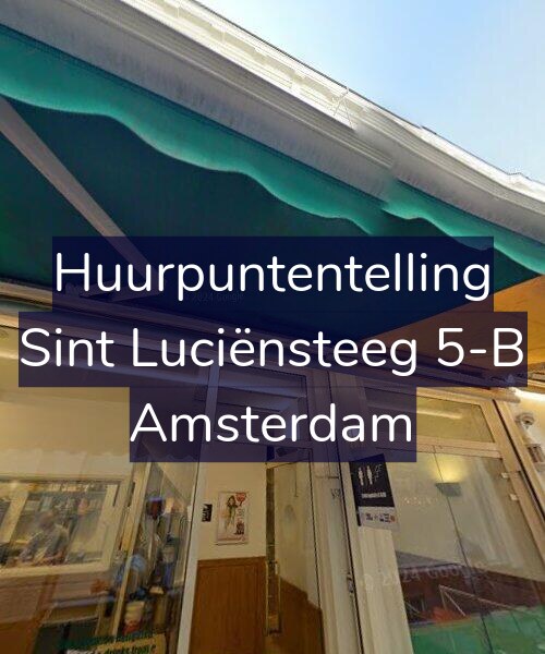 Foto gevel Huurpuntentelling voor Sint Luciënsteeg 5-B, Amsterdam