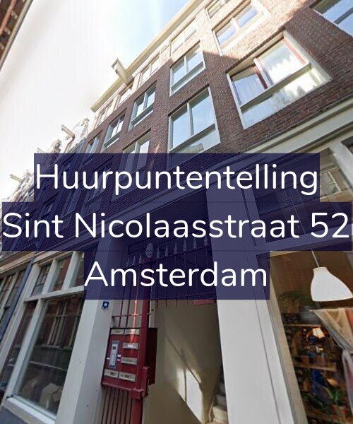 Foto gevel Huurpuntentelling voor Sint Nicolaasstraat 52, Amsterdam