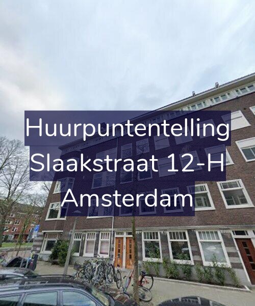 Foto gevel Huurpuntentelling voor Slaakstraat 12-H, Amsterdam