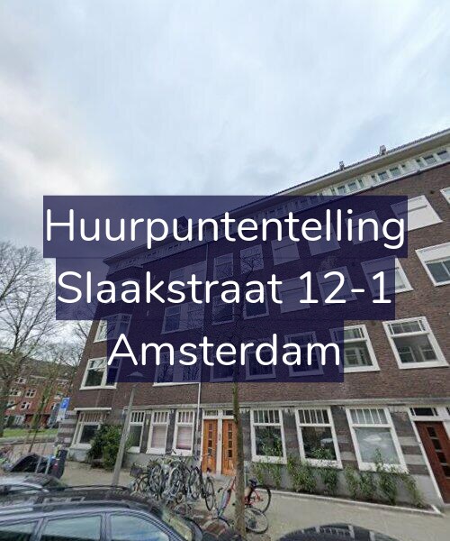 Foto gevel Huurpuntentelling voor Slaakstraat 12-1, Amsterdam