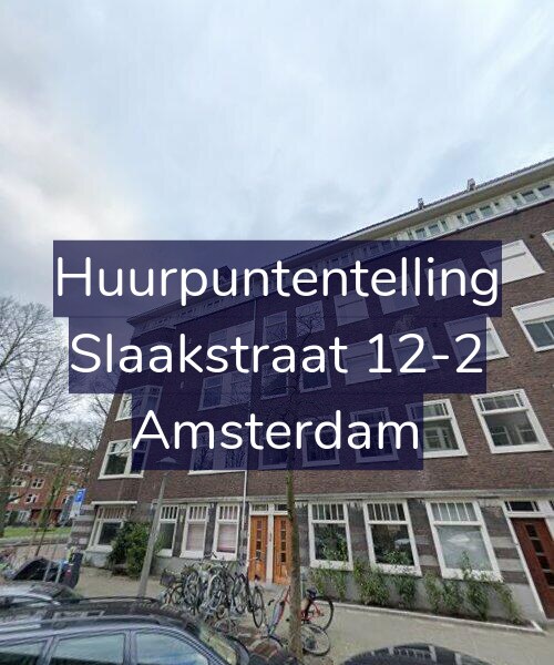 Foto gevel Huurpuntentelling voor Slaakstraat 12-2, Amsterdam