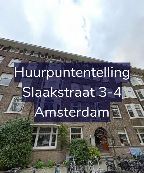 Foto gevel Huurpuntentelling voor Slaakstraat 3-4, Amsterdam