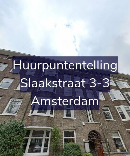 Foto gevel Huurpuntentelling voor Slaakstraat 3-3, Amsterdam