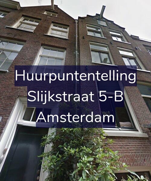Foto gevel Huurpuntentelling voor Slijkstraat 5-B, Amsterdam
