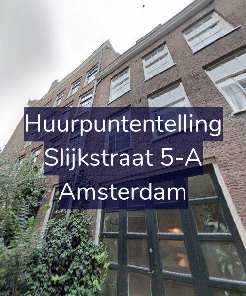 Foto gevel Huurpuntentelling voor Slijkstraat 5-A, Amsterdam