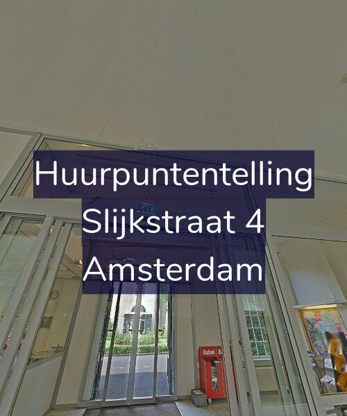Foto gevel Huurpuntentelling voor Slijkstraat 4, Amsterdam