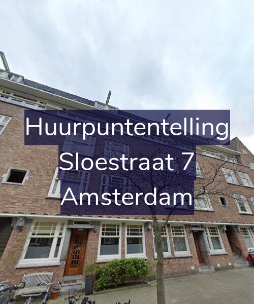 Foto gevel Huurpuntentelling voor Sloestraat 7, Amsterdam