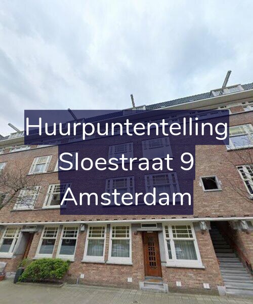 Foto gevel Huurpuntentelling voor Sloestraat 9, Amsterdam