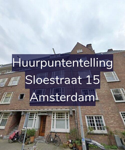 Foto gevel Huurpuntentelling voor Sloestraat 15, Amsterdam