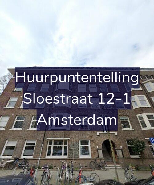 Foto gevel Huurpuntentelling voor Sloestraat 12-1, Amsterdam