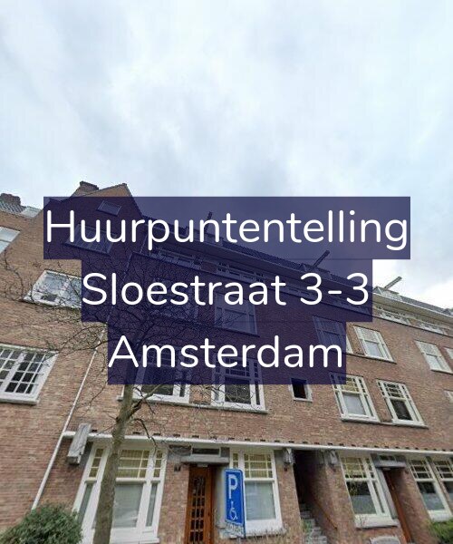 Foto gevel Huurpuntentelling voor Sloestraat 3-3, Amsterdam