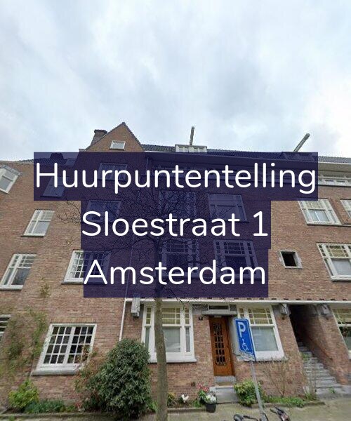 Foto gevel Huurpuntentelling voor Sloestraat 1, Amsterdam