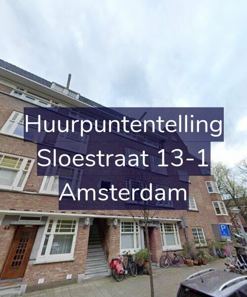 Foto gevel Huurpuntentelling voor Sloestraat 13-1, Amsterdam