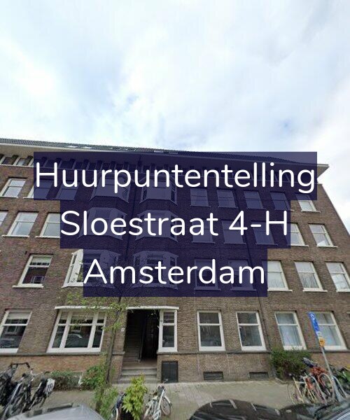 Foto gevel Huurpuntentelling voor Sloestraat 4-H, Amsterdam