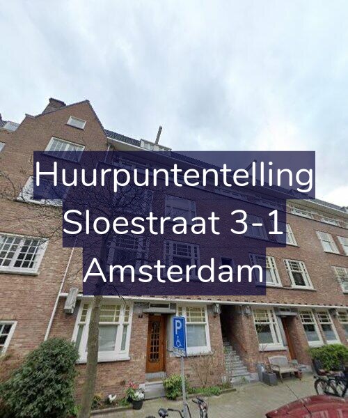 Foto gevel Huurpuntentelling voor Sloestraat 3-1, Amsterdam