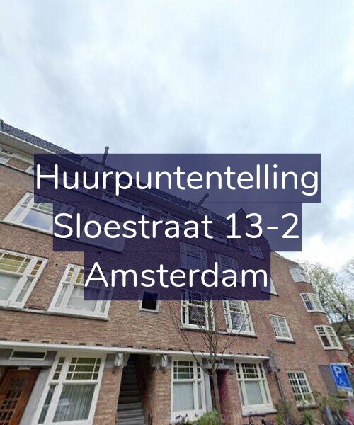 Foto gevel Huurpuntentelling voor Sloestraat 13-2, Amsterdam