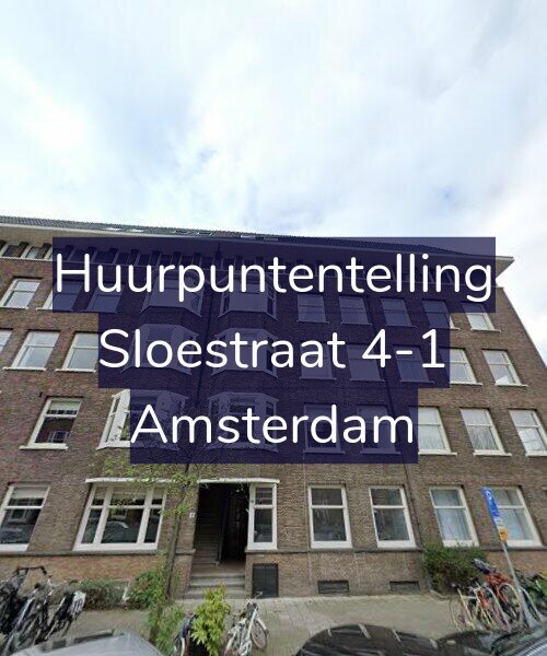 Foto gevel Huurpuntentelling voor Sloestraat 4-1, Amsterdam