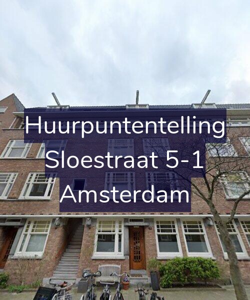 Foto gevel Huurpuntentelling voor Sloestraat 5-1, Amsterdam