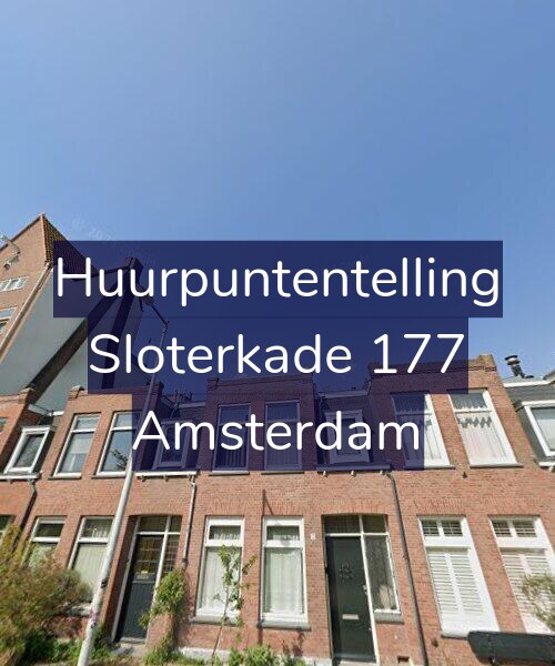 Foto gevel Huurpuntentelling voor Sloterkade 177, Amsterdam