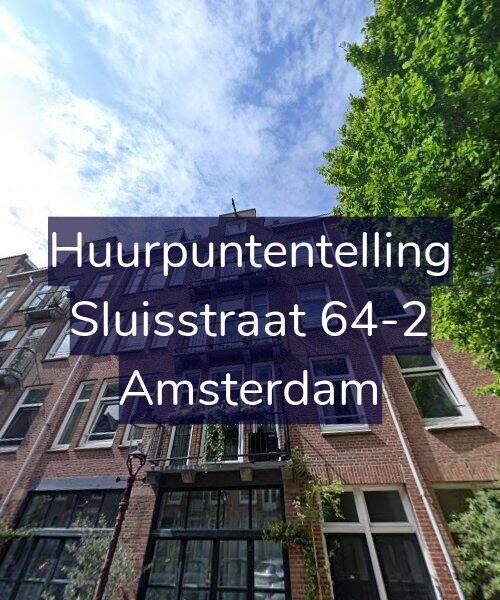 Foto gevel Huurpuntentelling voor Sluisstraat 64-2, Amsterdam