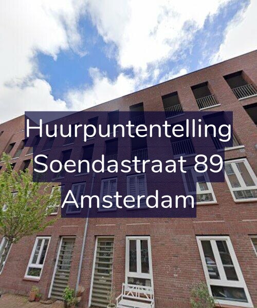 Foto gevel Huurpuntentelling voor Soendastraat 89, Amsterdam