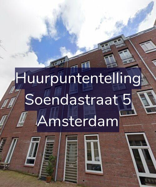 Foto gevel Huurpuntentelling voor Soendastraat 5, Amsterdam