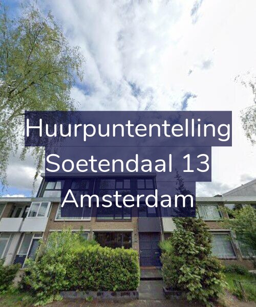 Foto gevel Huurpuntentelling voor Soetendaal 13, Amsterdam