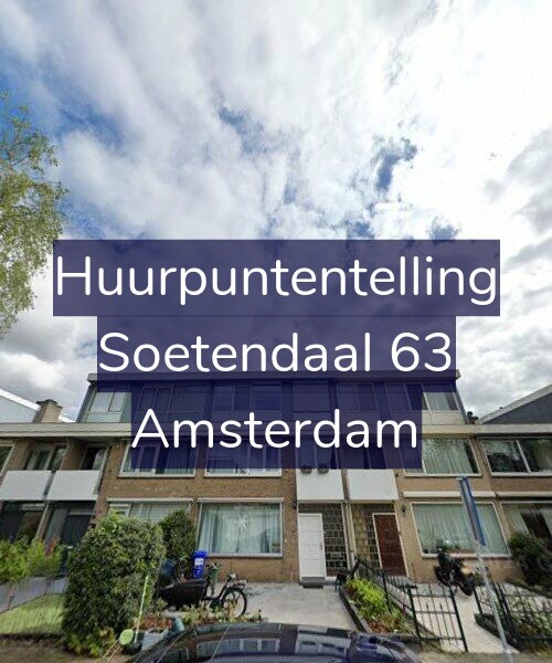 Foto gevel Huurpuntentelling voor Soetendaal 63, Amsterdam