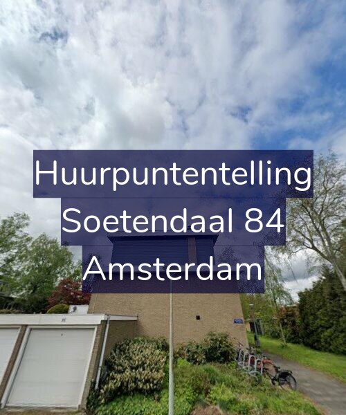 Foto gevel Huurpuntentelling voor Soetendaal 84, Amsterdam
