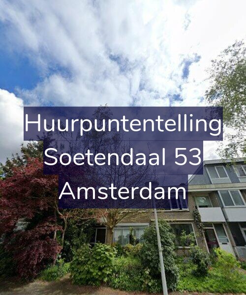 Foto gevel Huurpuntentelling voor Soetendaal 53, Amsterdam
