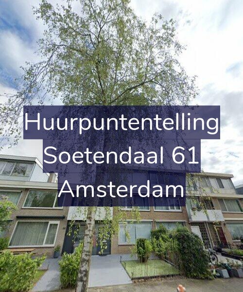 Foto gevel Huurpuntentelling voor Soetendaal 61, Amsterdam