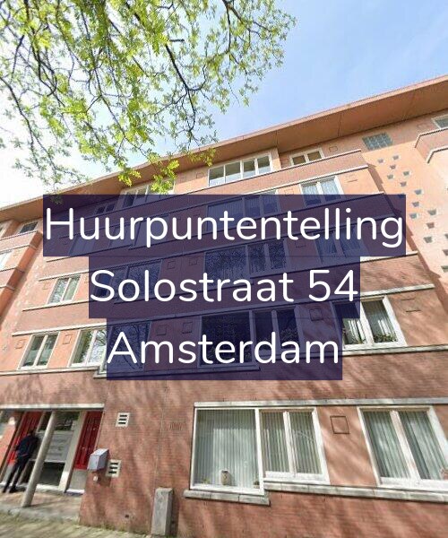 Foto gevel Huurpuntentelling voor Solostraat 54, Amsterdam