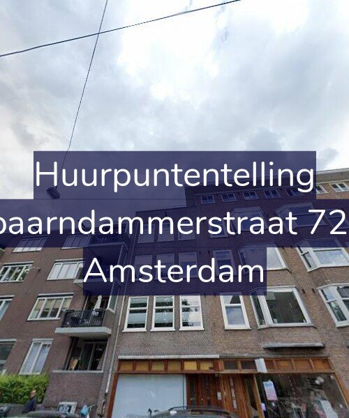 Foto gevel Huurpuntentelling voor Spaarndammerstraat 72-2, Amsterdam