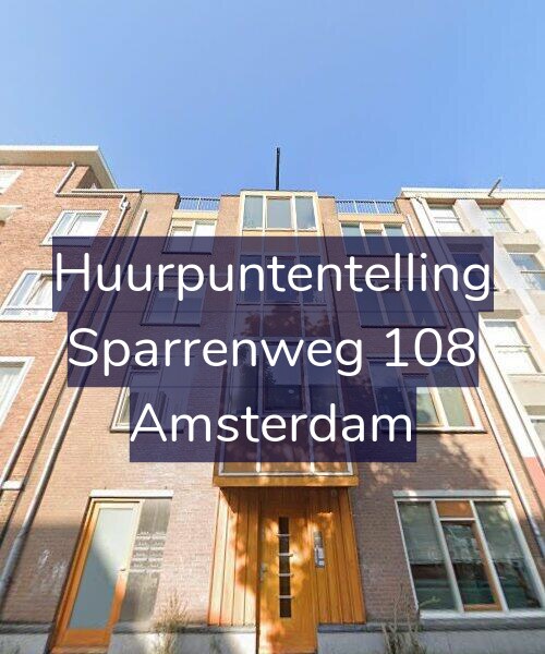Foto gevel Huurpuntentelling voor Sparrenweg 108, Amsterdam