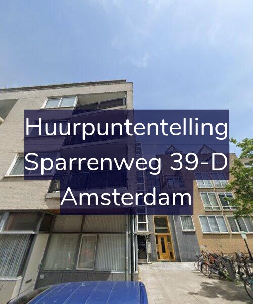 Foto gevel Huurpuntentelling voor Sparrenweg 39-D, Amsterdam
