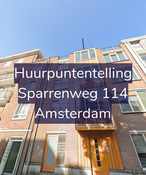 Foto gevel Huurpuntentelling voor Sparrenweg 114, Amsterdam
