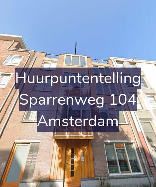 Foto gevel Huurpuntentelling voor Sparrenweg 104, Amsterdam