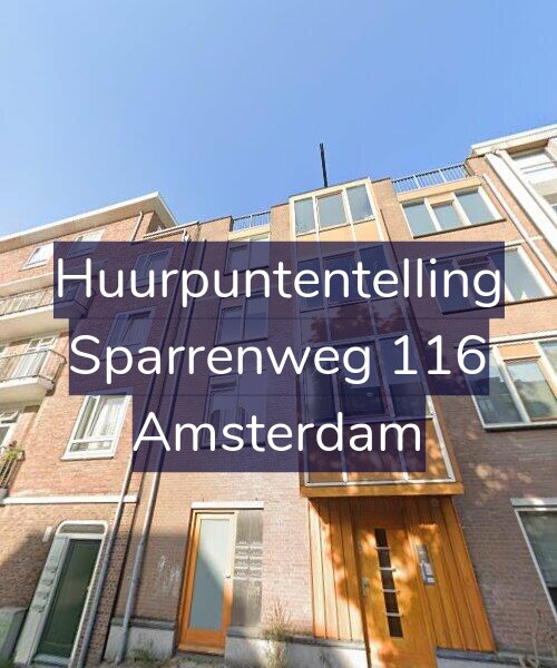 Foto gevel Huurpuntentelling voor Sparrenweg 116, Amsterdam