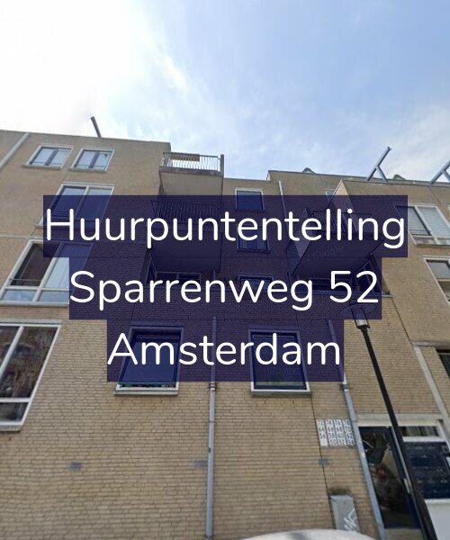 Foto gevel Huurpuntentelling voor Sparrenweg 52, Amsterdam
