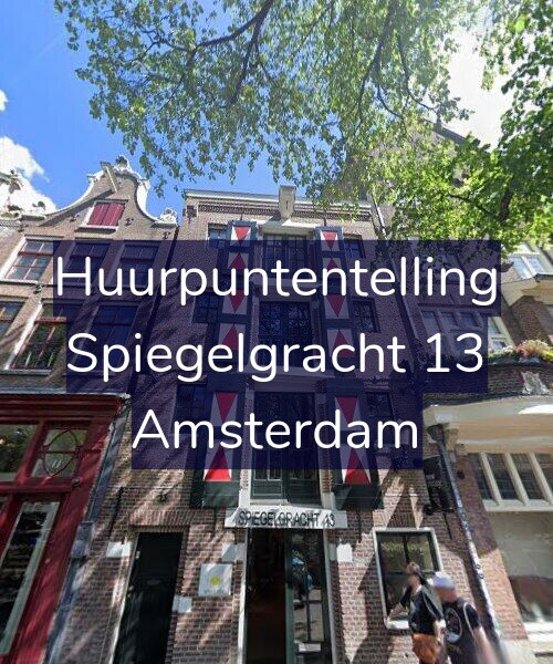 Foto gevel Huurpuntentelling voor Spiegelgracht 13, Amsterdam