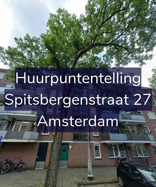 Foto gevel Huurpuntentelling voor Spitsbergenstraat 27, Amsterdam