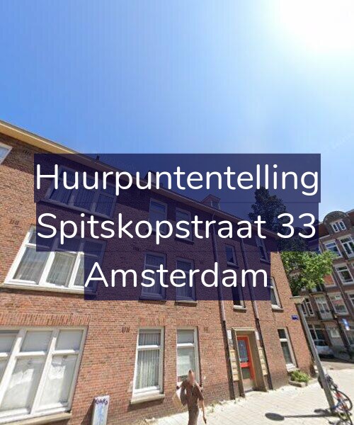 Foto gevel Huurpuntentelling voor Spitskopstraat 33, Amsterdam