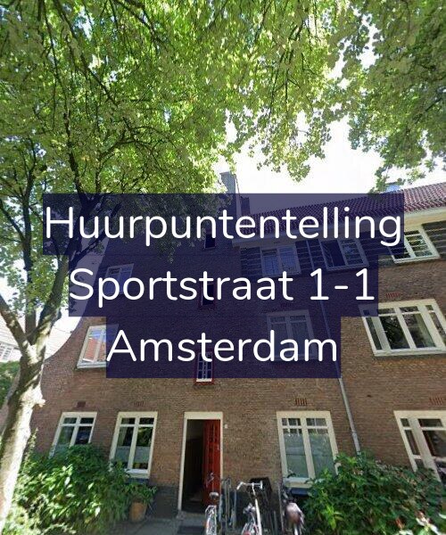 Foto gevel Huurpuntentelling voor Sportstraat 1-1, Amsterdam