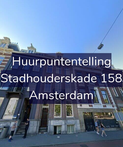 Foto gevel Huurpuntentelling voor Stadhouderskade 158, Amsterdam