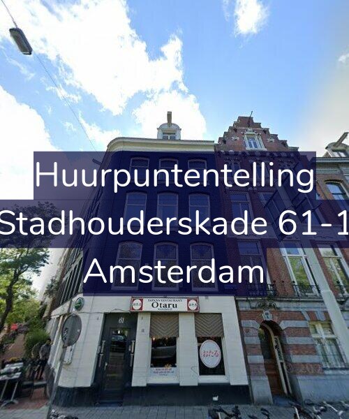 Foto gevel Huurpuntentelling voor Stadhouderskade 61-1, Amsterdam