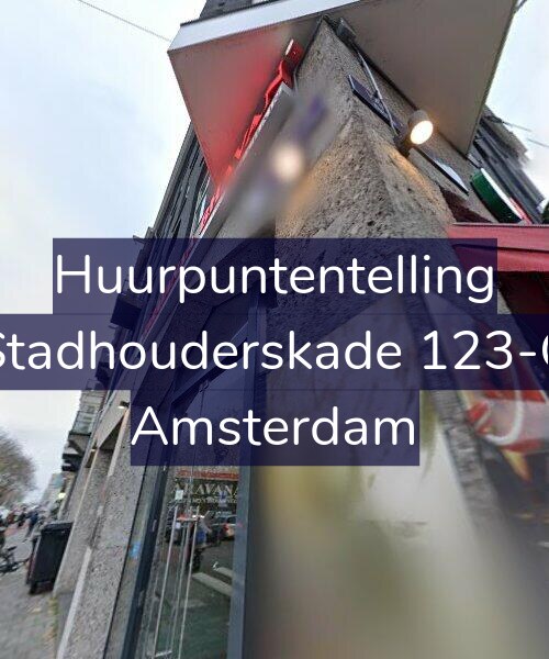 Foto gevel Huurpuntentelling voor Stadhouderskade 123-C, Amsterdam